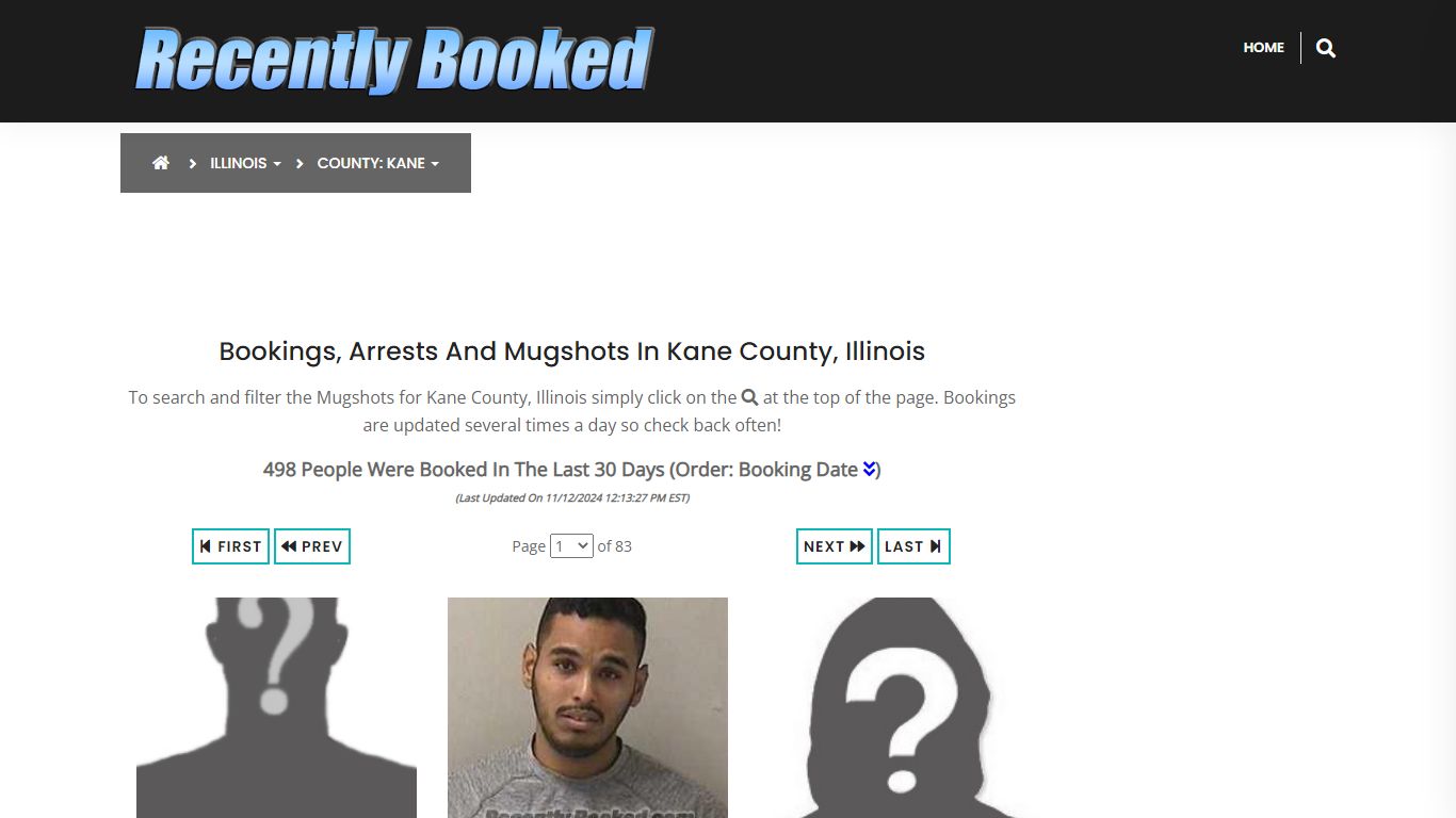 Bookings, Arrests and Mugshots in Kane County, Illinois - Recently Booked